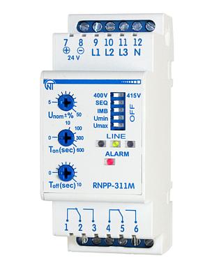 Реле контроля напряжения, трехполюсное, 400В, 5А, Novatek Electro (РНПП-311M)