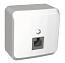 Розетка телефонная RJ11 Schneider Electric Этюд, белая (TELA-001B)