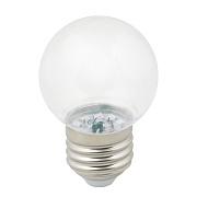 Лампа светодиодная 1Вт Е27 G45 80Лм шар прозрачный DECOR COLOR, Volpe (UL-00005807)