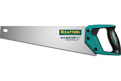 Ножовка по дереву, Alligator 7 Universal, 400 мм, 7 TPI, 3D зуб, KRAFTOOL (15004-40_z01)