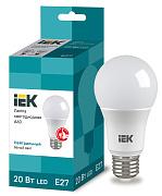 Светодиодная лампа IEK 20Вт, ECO A60 230В E27 (LLE-A60-20-230-40-E27)