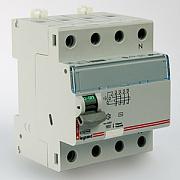 Выключатель дифференциального тока (УЗО) Legrand DX3, 63А, 30 мА, AC, четырехполюсный, трехфазный (411704)