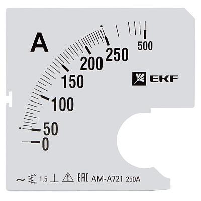Шкала сменная для A721 250/5А-1,5 EKF (s-a721-250)