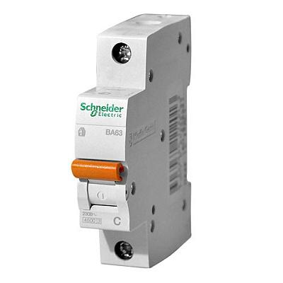 Выключатель автоматический модульный однополюсный Schneider Electric ВА63 1п 50А C 4,5кA (11208)