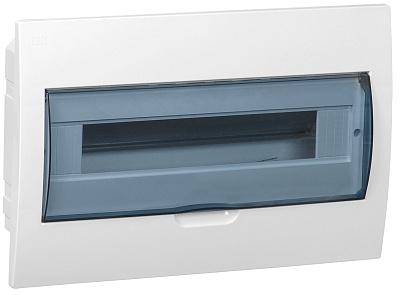 Щит распределительный встраиваемый IEK ЩРв-П, 18 модулей, прозрачная дверь, пластиковый (MKP12-V-18-40-10)