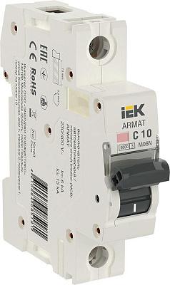 Автоматический выключатель IEK ARMAT, C10, 10 А, однополюсный, 6 кА (AR-M06N-1-C010)