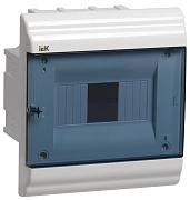 Щит распределительный встраиваемый IEK PRIME ЩРв-П 6 модулей, прозрачная дымчатая дверь, пластиковый (MKP82-V-06-41-20)
