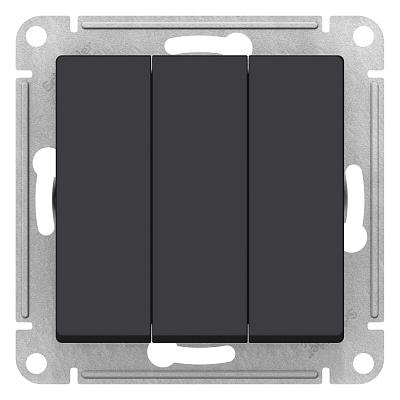 Выключатель трехклавишный (сх.1+1+1) 10АХ AtlasDesign, Schneider Electric (ATN001031)