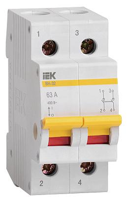 Выключатель нагрузки IEK ВН-32, 63А, двухполюсный (MNV10-2-063)