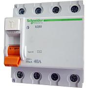 Выключатель дифференциального тока (УЗО) Schneider Electric Домовой, 63А, 30 мА, AC, четырехполюсный, трехфазный (11466)