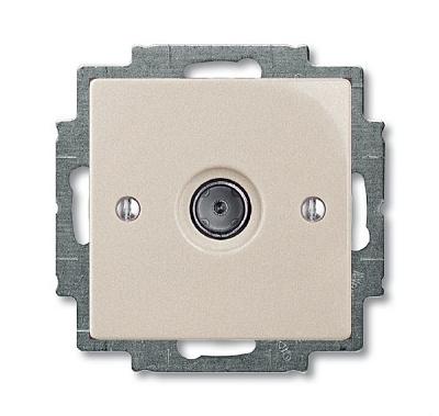 Розетка ТВ телевизионная Basic55 скрытой установки слоновая кость (1724-0-4280) 2CKA001724A4280 ABB