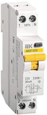 Дифференциальный автомат IEK АВДТ-32, 25А, C25, двухполюсный (MAD32-5-025-C-30)