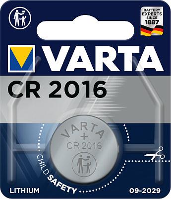 Элемент питания CR2016 Professional Electronics, щелочной, 3В, 1шт, VARTA (6016101401)