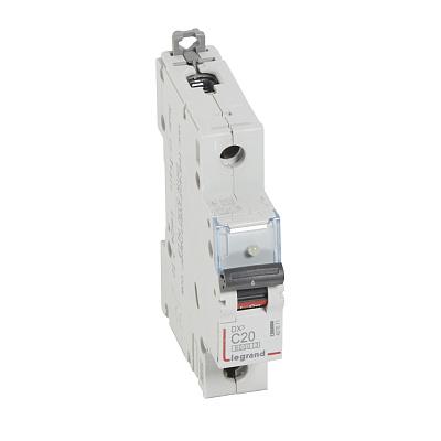 Выключатель автоматический DX3 20А 1П однополюсный C 10кА 407671 Legrand
