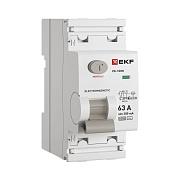 Выключатель дифференциального тока ВД-100N 2P 63А 300мА тип AC эл-мех 6кА PROXIMA  E1026M63300 EKF