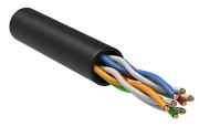 Витая пара неэкранированная U/UTP кат.5e 4x2x0,51 (24 AWG) LDPE Черная одножильная внешняя LC3-C5E04-139 ITK (8м), кусок продается целиком