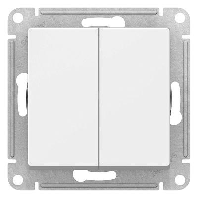 Выключатель двухклавишный (сх.5) 10АХ, белый, Schneider Electric (ATN000151)