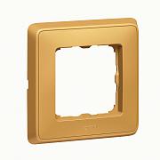 Рамка для розеток и выключателей Cariva, 1 постовая, матовое золото, Legrand (773661)