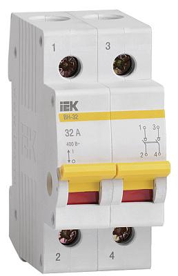 Выключатель нагрузки IEK ВН-32, 32А, двухполюсный (MNV10-2-032)