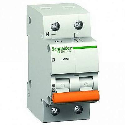 Выключатель автоматический модульный Schneider Electric ВА63 1п+N 16А C 4,5кA (11213)