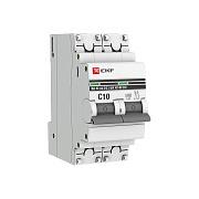 Автоматический выключатель EKF, C10, 10 А, двухполюсные, EKF (mcb4763-DC-2-10C-pro)