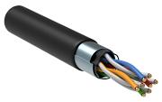 Витая пара экранированная F/UTP кат.5e 4x2x0,51 (24 AWG) LDPE Черная одножильная внешняя LC3-C5E04-339 ITK (7м), кусок продается целиком